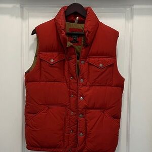 J. Crew Bold Red Puffer Vest